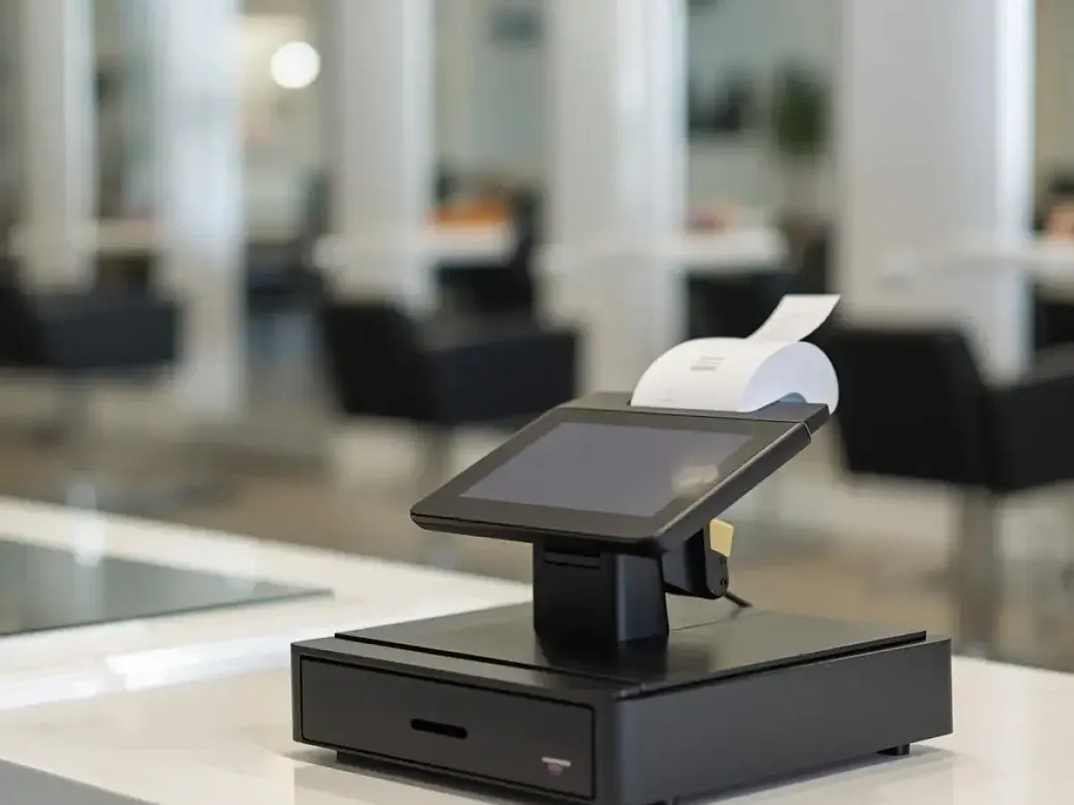Kassensystem mit Belegdrucker im Friseursalon