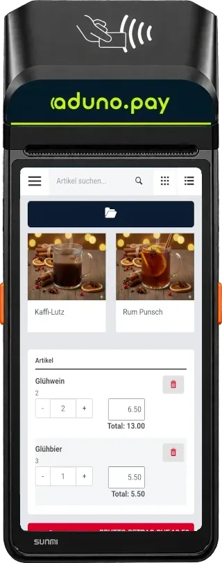 Zahlgerät mit Belegdrucker